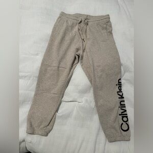 Womens calvin klein creme/ivory sweatpants